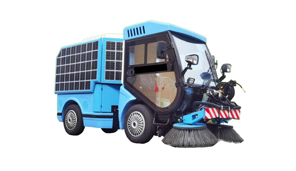 JIECHI standalone floor scrubber in action on industrial concrete floor